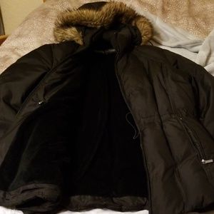 Very warm down feather zip up coat *lowest price